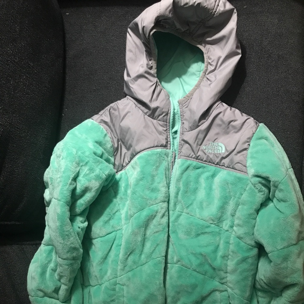 Girl’s Gray/green THE NORTH FACE jacket size XL (18)